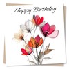 Happy Birthday Card - Floral Pink Design - Elegant Card