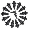 HEJINYUN Push Rivet Clips Rivets Plastic Black (6mm 50pcs) Fastener
