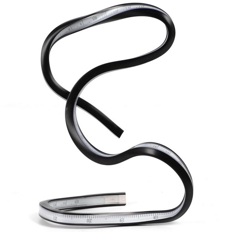 VANANA Flexible Curve Plastic French Curve Ruler Metric Drafting Drawing