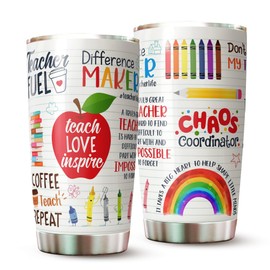 Teacher Tumbler - Gifts for Teacher Appreciation - Teacher Cup - Teacher Mug - Teacher Appreciation Tumbler - Gifts for Teachers from Students on Teacher Day, Birthday, Valentine - Tumblerr 20 Oz