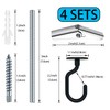 Evsteluo 4 Sets Large Swag Ceiling Hooks Heavy Duty Swag