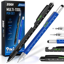 ZOOI Gifts for Men, 9-1 Multitool Pen, Gift for Men who Have Everything, Mens Dad Gifts for Dad Him,Grandpa, Husband, Cool Gadgets Tools, Mens Stocking Stuffers