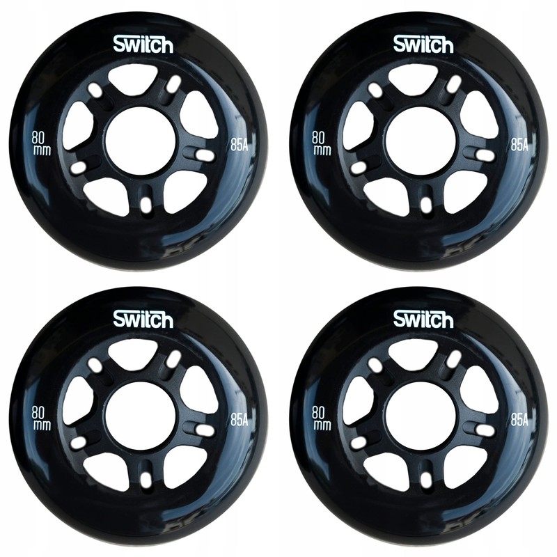 Switch Roller Blade Wheels 80 mm 85A with ABEC 9