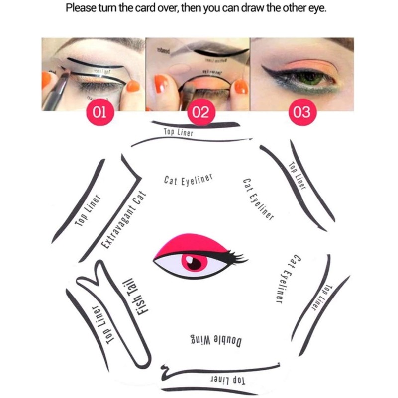 6 in 1 Eyeliner Stencils, Handy, Small and Cuddly for