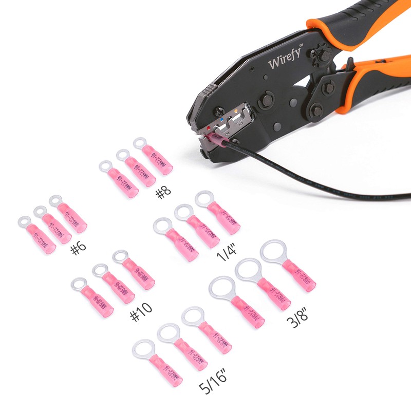 Wirefy 150 PCS Heat Shrink Ring Terminals #10 - Marine