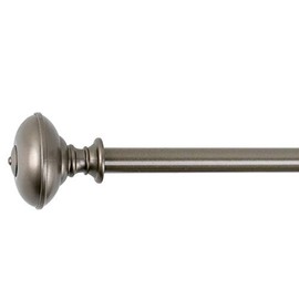 Decorative Window Curtain Rods with Finials, 48 to 86 Inches, 0.75 Diameter - Buono II, Othello Series - Lightweight & Easy to Install, Adjusts Telescopically to Fit Any Window by Achim Home Decor