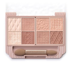 Canmake Petit Palette Eyes 04 Ammand Brulee 0.07 oz (2.0 g), Eye Shadow Palette with Tips, Brown