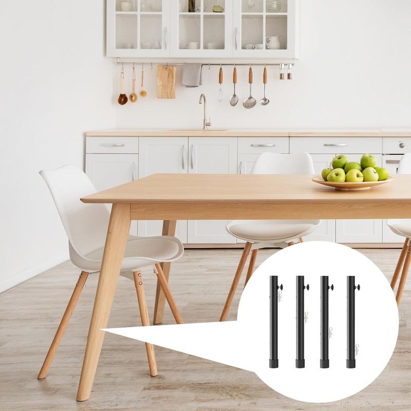 Buaak 4 Pcs Table Leg Extenders, 20CM with Latch and