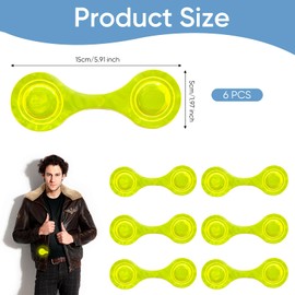 Uzndq Pack of 6 Magnetic Reflectors, Children's Reflector, Reflector Pin Magnet, Reflective Lapel Magnets for Maximum Visibility for Backpack, Jacket, Clothes, Pram, Jogging, Bicycle
