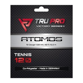 TRU PRO Atomos - Tennis String Set (Poly): Developed by Tournament Players for The Tournament Player (18g (1.20 mm), 12.2 m, Silver)