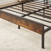 Full Size Bed Frame with Headboard and Storage Shelf, Metal