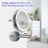 GREENFROM Wall Mounted Lighted Makeup Mirror: 8.5 Inch Double Sided