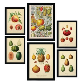 Nacnic Set of 6 Healthy Posters In Vintage Prints Aesthetic Decorative Prints For Your Living Room Bedroom Home Sizes A4 A3