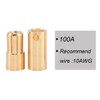FLY RC 20 Pairs Gold Plated 6.5MM Banana Plug Bullet