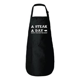 Freedomtees A Steak A Day Keeps The Doctor Away Funny BBQ Apron Carnivore Diet