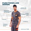 Portwest Portwest Texo Kontrast Latzhose, Größe: L, Farbe: Schwarz, TX12BKRL