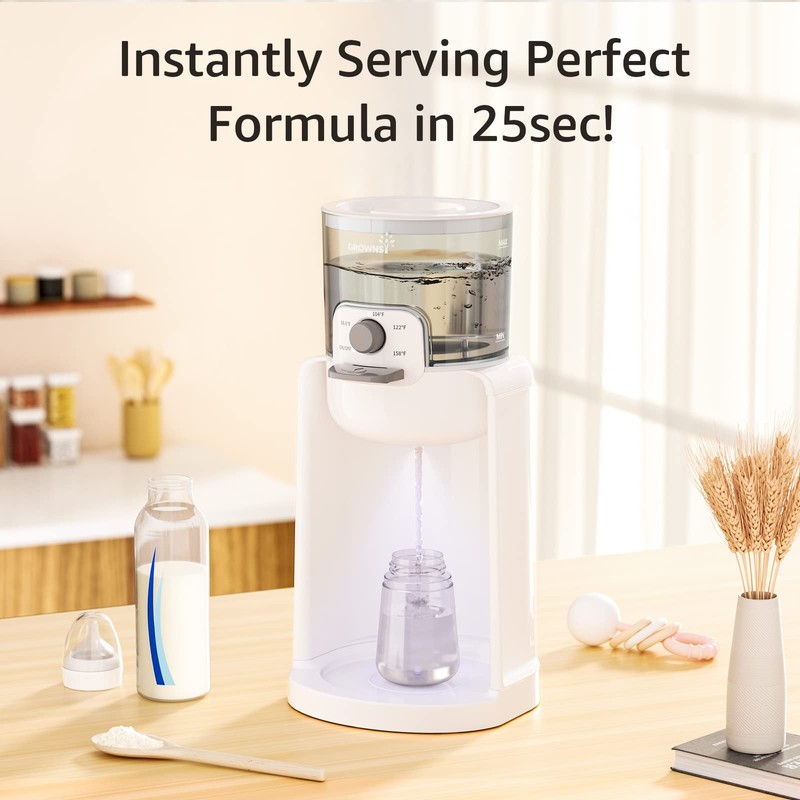 GROWNSY Instant Baby Bottle Warmer, Precise 4 Temperatures Control |