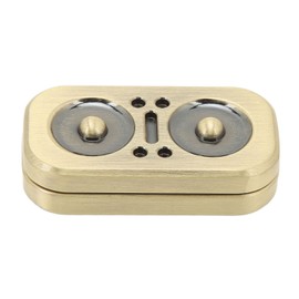 Owl Finger Fidget Slider Magnetic Pressure Anxiety Relieving Metal Sensory Push Card Slider Toy Gold