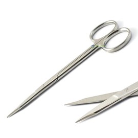 Professional Dental Surgical Scissors Medical Veterinary Microsurgery Dissecting Trimming Tissue Cutting Nursing Stitch Suture (Goldman Fox Scissor Straight 13cm)