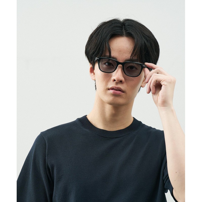 [ゾフ] ウェリントン型 サングラス｜ レザー調 ラバーテンプル ズレ落ちにくい ユニセックス 男女兼用 ズレ落ち防止 紫外線対策