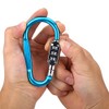 Carabiner Lock, D-Ring Chain Clip Hook Travel Bag Luggage Security