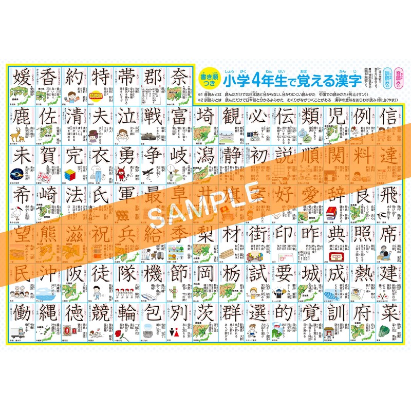 Dokoku Gakushukan Kanji Table Learning in Elementary School Fourth Grader
