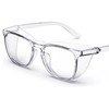 Stylish Safety Glasses, Clear Anti-Fog Safety Goggles with Blue Light
