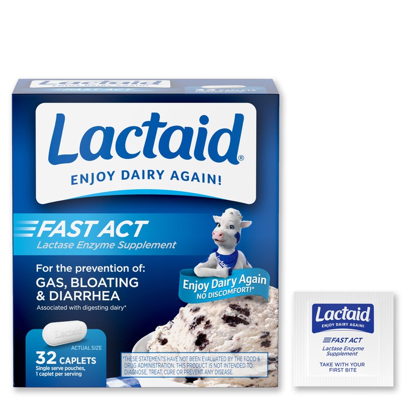 Lactaid Lactaid Fast Act Lactose Intolerance Relief Caplets with Lactase