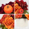 DILATATA Fall Decor Autumn Harvest Pumpkins Centerpiece - Artificial Peony