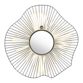 Zuo Modern Comet Round Mirror Black & Gold
