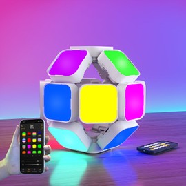 LinkedSparx 3D LED Ligth Panels, Smart RGB LED Wall Gaming Lights with APP & Remote Control Cool Music Sync for Living Room, Bedroom, Gaming Room, Kids, Adults (24 Pack)