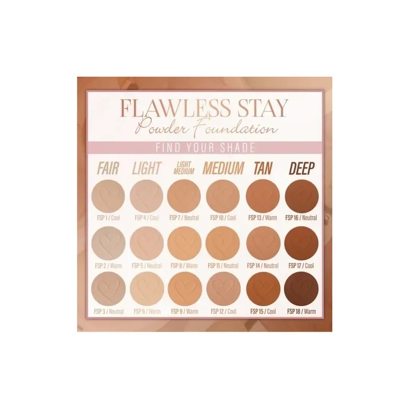 Base En Polvo Beauty Creations Flawless Stay Tono FSP 18