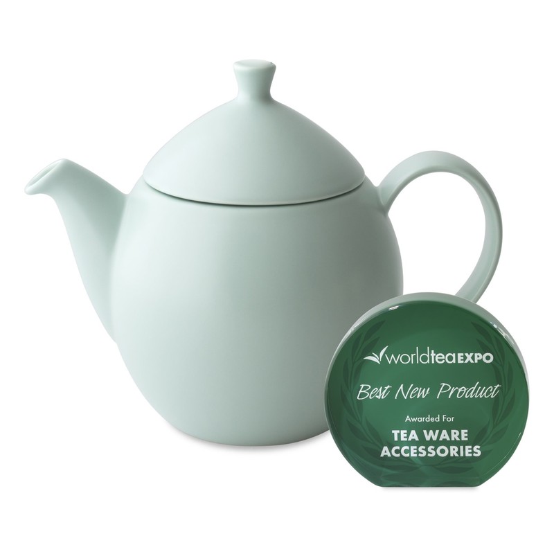 FORLIFE Dew Teapot with Basket Infuser, Minty Aqua, 32 oz/946ml