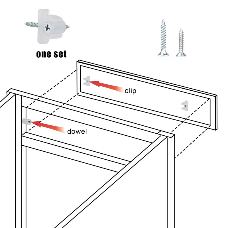 False Drawer Front Clips, 20 Pairs False Front Cabinet Drawer