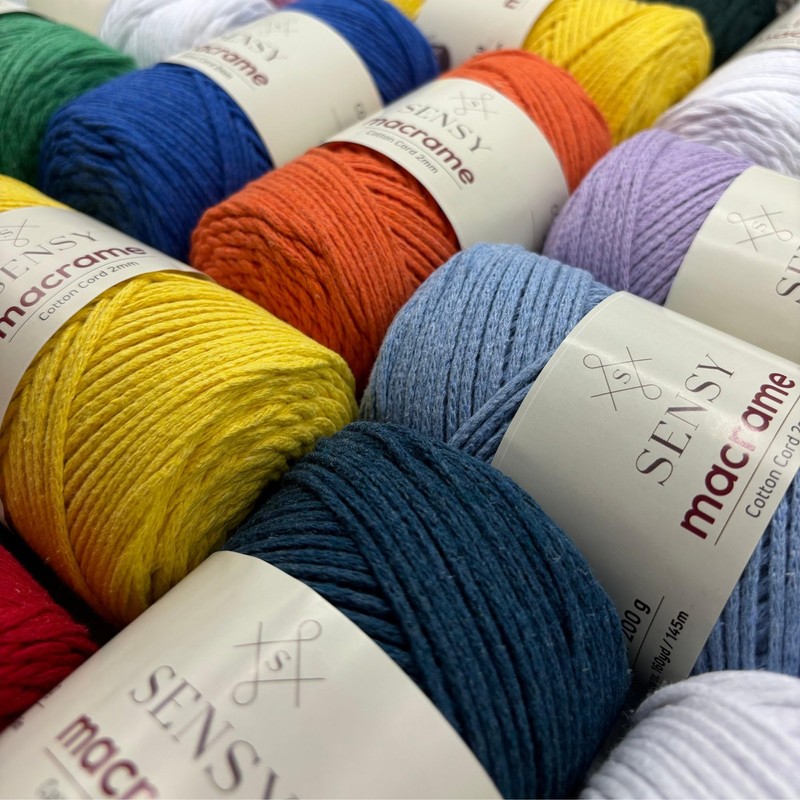 Sensy Premium - Cordón de macramé de algodón 100% reciclado