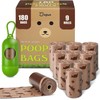 Dog Poop Bags Rolls with Dispenser, 180 Count Leak-Proof Large Doggie Bag for Poop, Extra Thick Doggy Waste Bags, Unscented, Pet Waste Bags Holder Outdoor Puppy Walking and Traveling