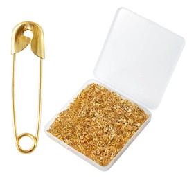 ZZJMCH 500PCS Safety Pins, 0.75Inch/19mm Small Fastening Pins, Rust Resistant Nickel Plated Steel Set for Crafting, Sewing, DIY, Rimming Fastening Clip Button for Garment Hang Tag (Gold)