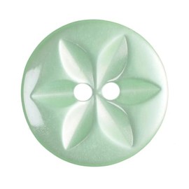 Baby Star Buttons - Round Resin Buttons for Baby Cardigans, Sewing Baby Clothes, Knitting Dolls 16mm (26L) Green Pack of 20 - Machine Washable, Colourful Buttons for Crafts and Repairs
