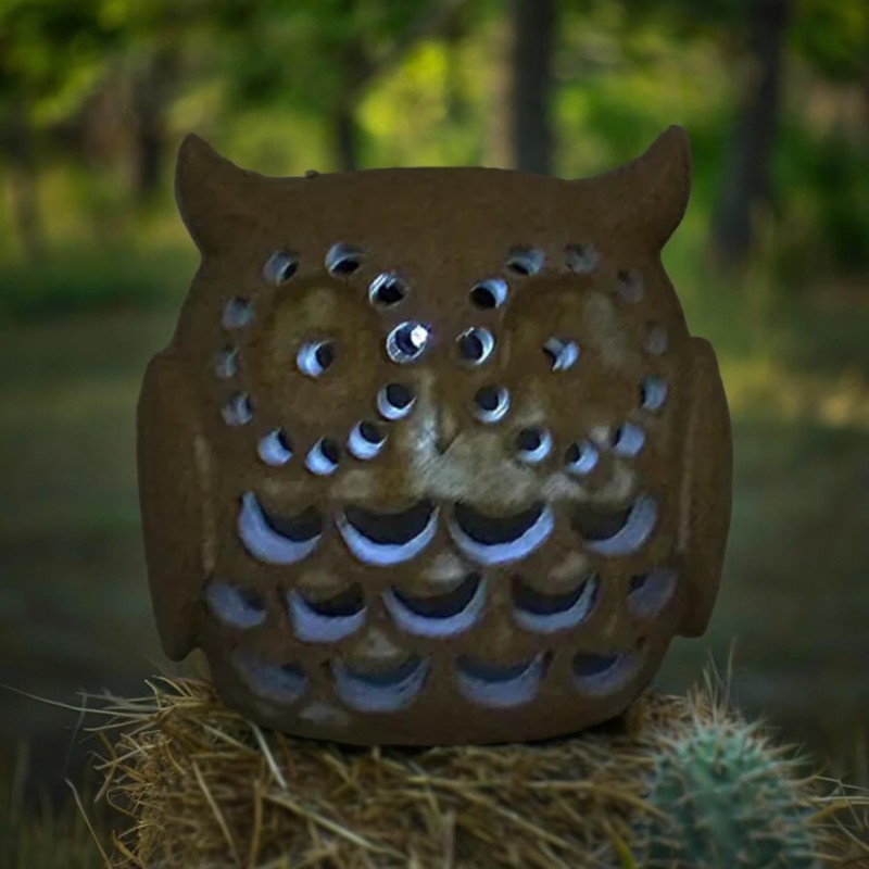 Solar Light LED Outdoor Garden Light Lamp Owl Height 16