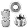 TAISHER 5PCS 304 Stainless Steel Compression Tube Pipe Fitting Connector,