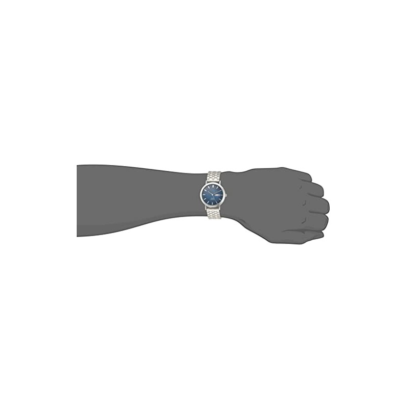 Arias WW19039A-120 Men's Wristwatch, Analog Amalphidia, Waterproof, Metal Band, Navy,