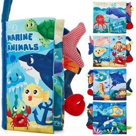 Baby Cloth Book – Sensory Touch & Feel Book for Babies 0–12 Months, Infant Tummy Time Learning Toy (Single)