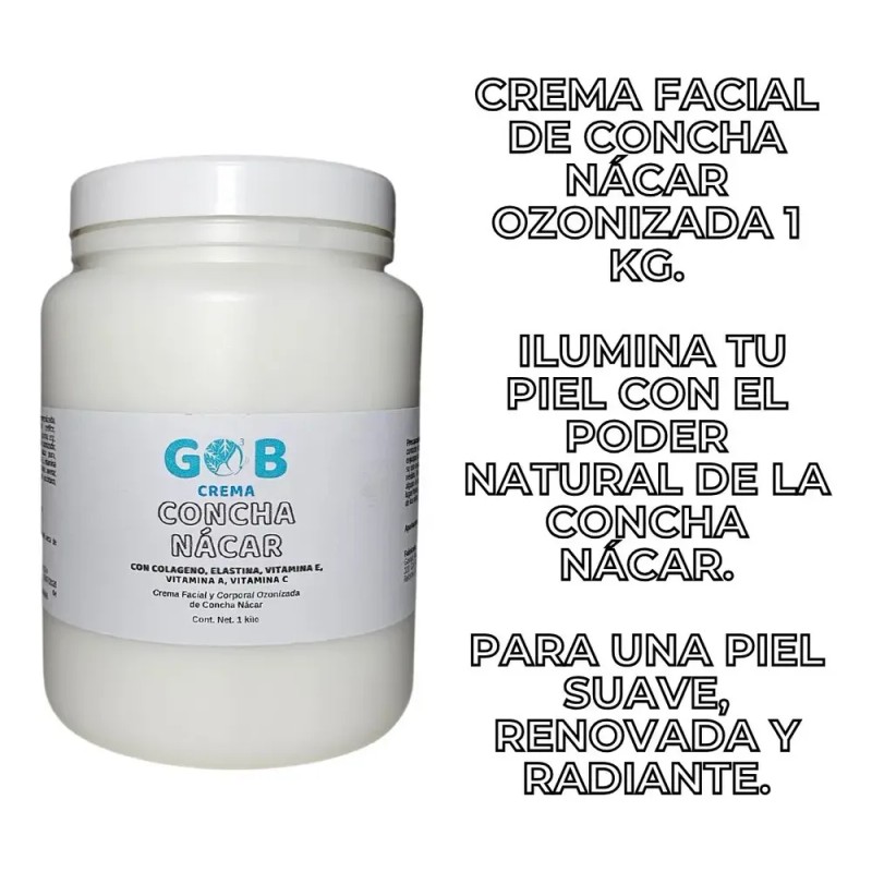 Crema Facial De Concha Nácar Ozonizada - Gob - 1