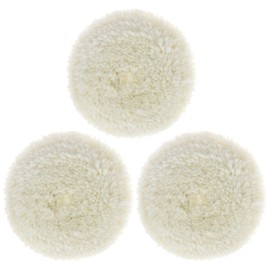 QWORK 5" Wool Buffing Pad Kit, 3PCS Coarse Wool Pad for Faster Scratch Removal & Polishing, for Cars, Boats, Trucks, RVs