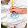 360°Circular Protractor Full Round Template Plastic Protractor Circular Drawing Tool