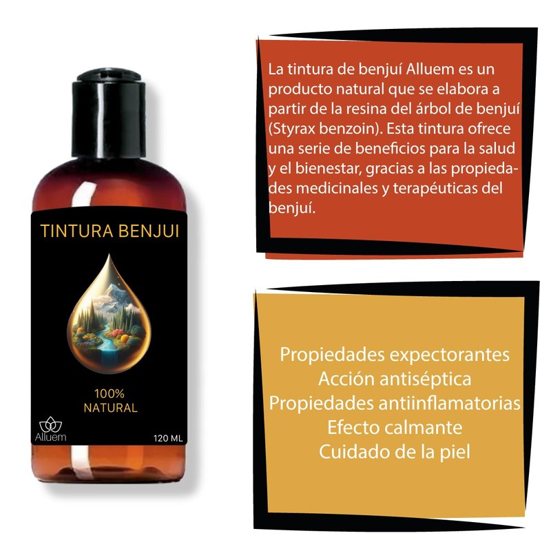 Tintura Benjuí 100% Natural de Alluem, 120 ml