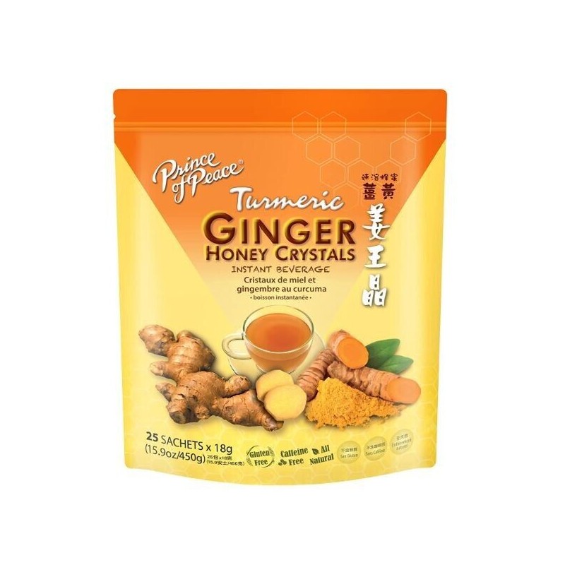 Prince Of Peace Instant Ginger Honey Crystals w/ Turmeric, 25