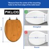 Toilet Seat, Solid Wood, Bamboo, High Gloss Finis, PIKLiDS (Elongated)