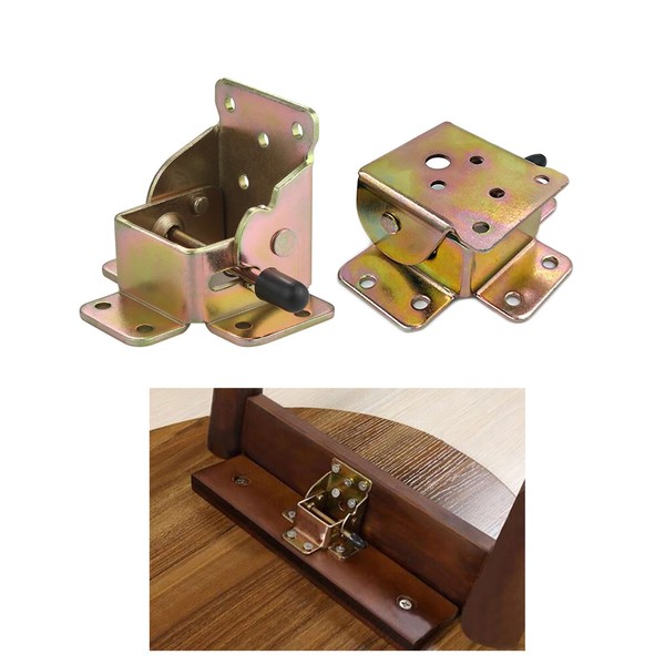 YIDELAI Locking Hinges (1 Pair) 90 Degree Auto Locking Folding