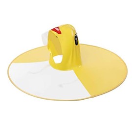 UOPR Raincoat, Kids' Cute, Duck Rainwear, Ultra Lightweight, Rain Poncho, Kappa, Rain Gear, School Bag, Portable and Convenient, Free Hands, Waterproof, For Children, UFO Shape, Girls, Boys, Rainy